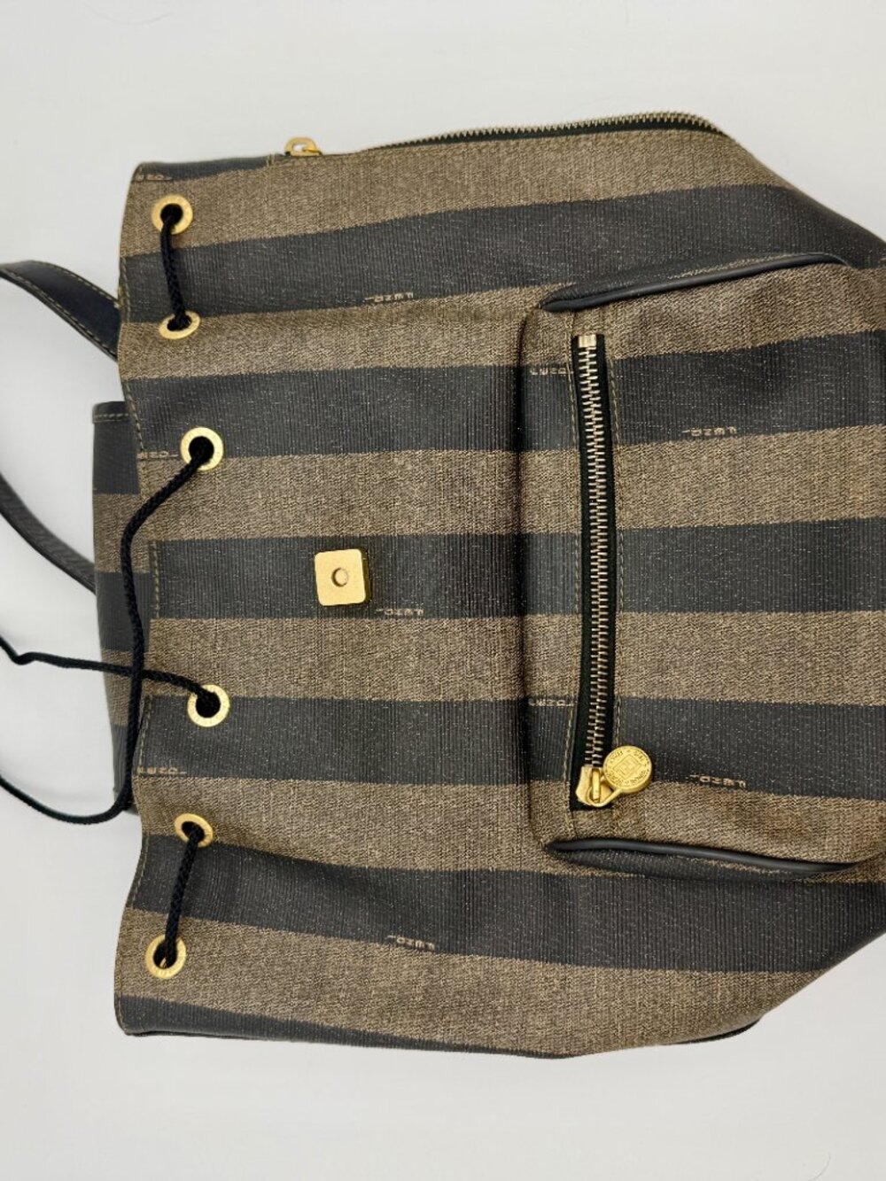 FENDI Pre-Loved Pequin Drawstring Backpack - Picture 4 of 6